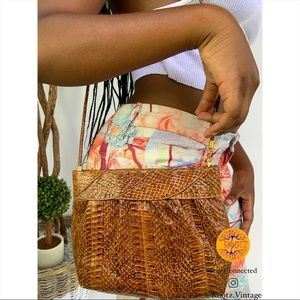 70’s Vintage Ferragamo Brown Snakeskin Bag